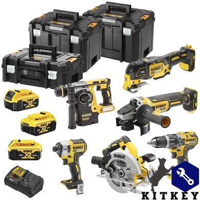 Набір з шести інструментів безщіткових DeWALT DCK685P3T