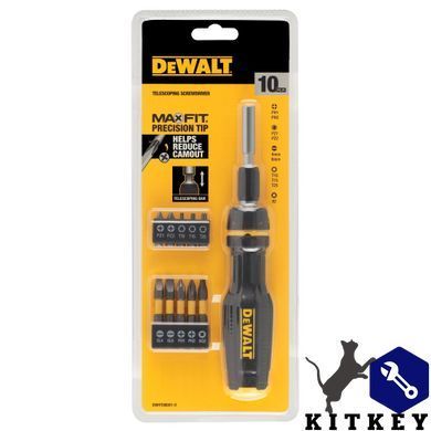 Отвертка - набор FULL FIT Telescoping, со сменными битами, 10 бит DeWALT DWHT68001-0