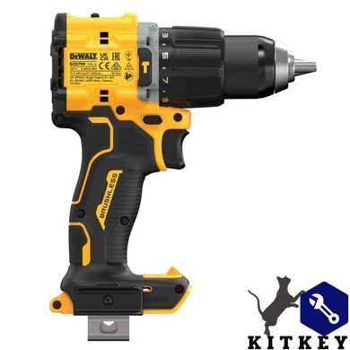 Дрель-шуруповёрт аккумуляторная бесщёточная ударная DeWALT DCD799NT
