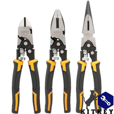 Набор из трех шарнирно-губцевых инструментов Compound Action DeWALT DWHT0-70485