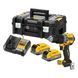 Дрель-шуруповёрт аккумуляторная бесщёточная ударная DeWALT DCD805S2T