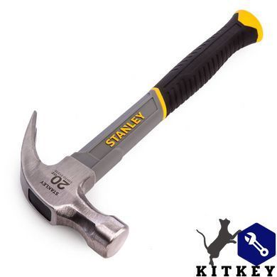 Молоток Fiberglass з вагою головки 570 г, з загнутим цвяходером STANLEY STHT0-51310