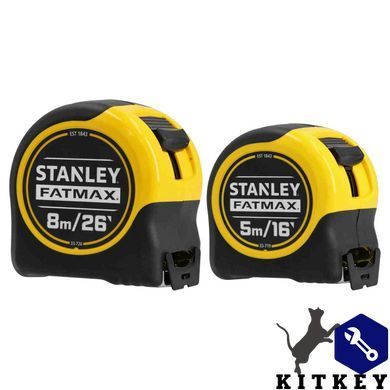 Рулетки вимірювальні FatMax&reg;,5м/16х25мм + 8/26х25, у хромованому корпусі STANLEY FMHT81745-0