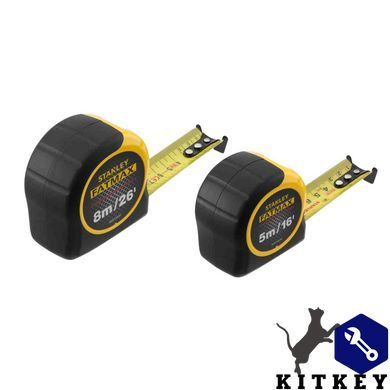 Рулетки вимірювальні FatMax&reg;,5м/16х25мм + 8/26х25, у хромованому корпусі STANLEY FMHT81745-0