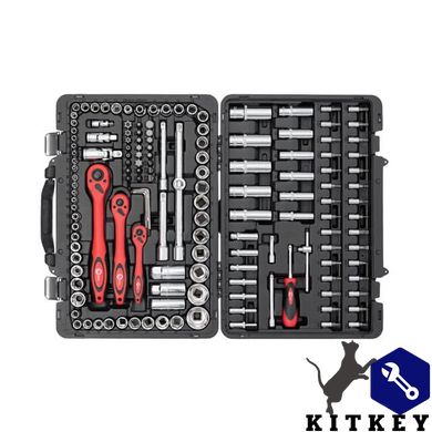 Набір інструментів професійний 1/4" & 3/8" & 1/2", 151 од., Cr-V INTERTOOL ET-7151