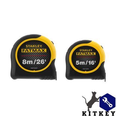 Рулетки вимірювальні FatMax&reg;,5м/16х25мм + 8/26х25, у хромованому корпусі STANLEY FMHT81745-0