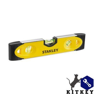 Рівень TORPEDO з алюмінію довжиною 250 мм з 3 капсулами і магнітами STANLEY 0-43-511