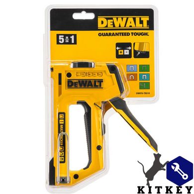 Степлер MULTI TACKER 5 в 1 скобы тип A, G, H, 6-14мм, гвозди J 12, 15 мм DeWALT DWHT0-TR510