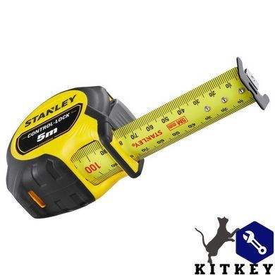 Рулетка вимірювальна CONTROL-LOCK завдовжки 5 м, завширшки 25 мм, з подвійною шкалою STANLEY STHT37239-3