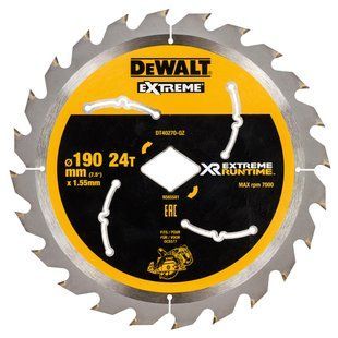 Диск пильный XR FLEXVOLT EXTREME c ромбовидной посадкой DeWALT DT40270