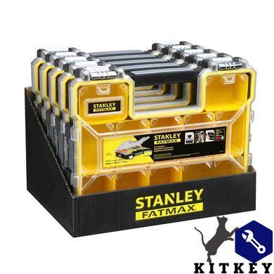 Органайзер професійний FATMAX SHALLOW PRO METAL LATCH, вологозахисний, розмірами 446x74x357 мм STANLEY 1-97-517