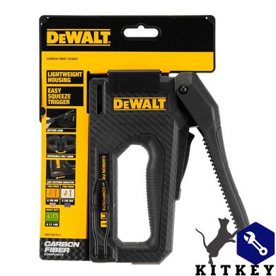 Степлер CARBON FIBRE для скоб типу G 6-14мм, цвяхів типу J 12, 15мм DeWALT DWHT80276-0