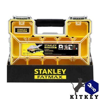 Органайзер професійний FATMAX SHALLOW PRO METAL LATCH, вологозахисний, розмірами 446x74x357 мм STANLEY 1-97-517