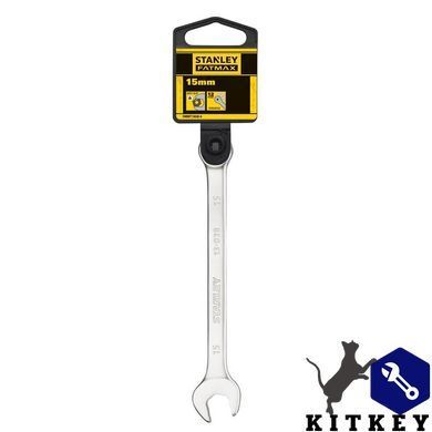 Ключ гайковий метричний, комбінований FATMAX ANTI SLIP, розмір 15 мм STANLEY FMMT13038-0