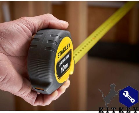 Рулетка вимірювальна CONTROL-LOCK довжиною 10 м, шириною 25 мм, з подвійною шкалою STANLEY STHT37241-3