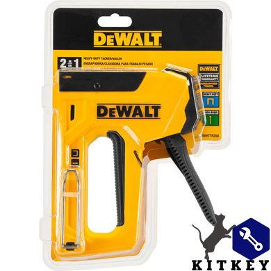 Степлер Heavy Duty для скоб типу G 6-14мм, цвяхів типу J 12, 15мм DeWALT DWHTTR350-0