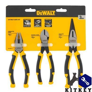 Набор из трех шарнирно-губцевых инструментов LASER HARDENED DeWALT DWHT82813-0