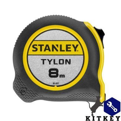 Рулетка измерительная Tylon&trade; длиной 8 м, шириной 25 мм, в пластмассовом корпусе STANLEY 0-30-657