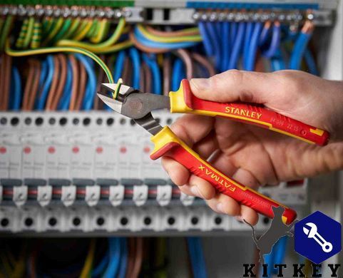 Кусачки MaxSteel VDE 1000V диагональные изолированные длиной 160 мм STANLEY 0-84-009