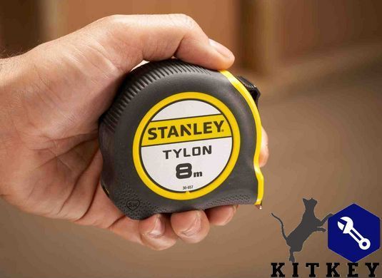 Рулетка измерительная Tylon&trade; длиной 8 м, шириной 25 мм, в пластмассовом корпусе STANLEY 0-30-657