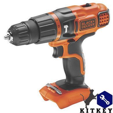 Дрель аккумуляторная ударная BLACK+DECKER BDCH188N