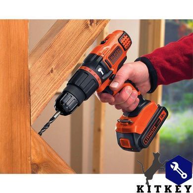 Дрель аккумуляторная ударная BLACK+DECKER BDCH188N