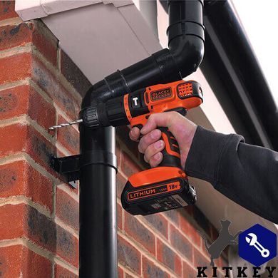 Дрель аккумуляторная ударная BLACK+DECKER BDCH188N