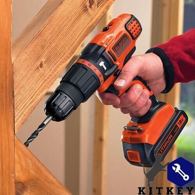 Дрель аккумуляторная ударная BLACK+DECKER BDCH188N