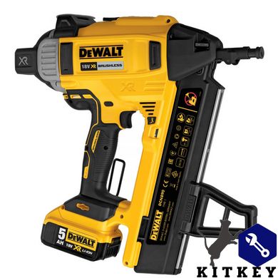 Пистолет гвоздезабивной аккумуляторный бесщёточный DeWALT DCN890P2