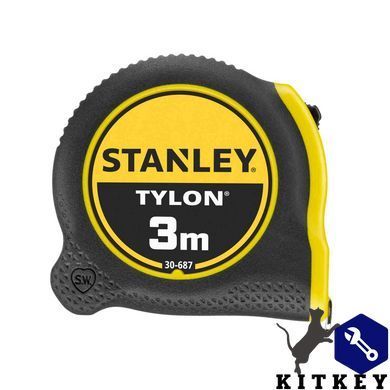 Рулетка измерительная Tylon&trade; длиной 3 м, шириной 12.7 мм, в пластмассовом корпусе STANLEY 0-30-687