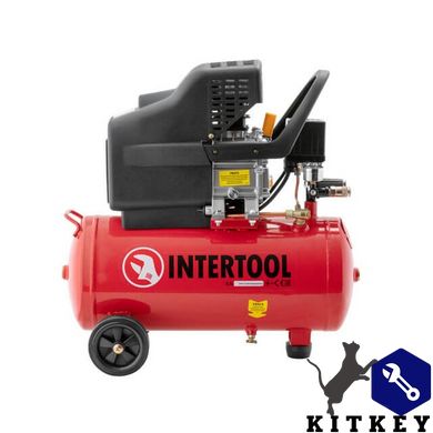 Компресор 24 л, 1.5 кВт, 220 В, 8 aтм, 206 л/хв. INTERTOOL PT-0009