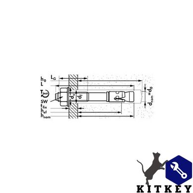 Анкер-болт m2 10х140/60 Mungo 3201014