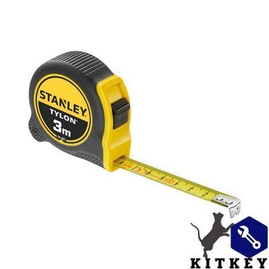 Рулетка измерительная Tylon&trade; длиной 3 м, шириной 12.7 мм, в пластмассовом корпусе STANLEY 0-30-687