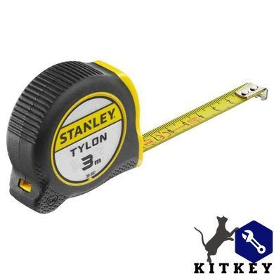 Рулетка измерительная Tylon&trade; длиной 3 м, шириной 12.7 мм, в пластмассовом корпусе STANLEY 0-30-687