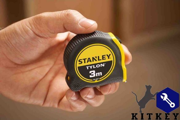 Рулетка измерительная Tylon&trade; длиной 3 м, шириной 12.7 мм, в пластмассовом корпусе STANLEY 0-30-687