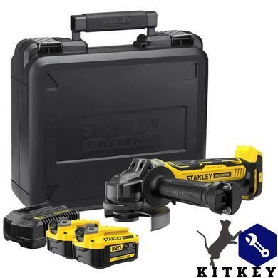 Шлифмашина угловая аккум безщеточная STANLEY FATMAX SFMCG700M2K