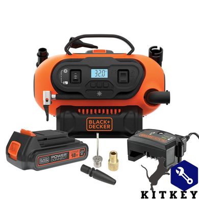 Компрессор автомобильный аккумуляторный BLACK+DECKER BDCINF18N