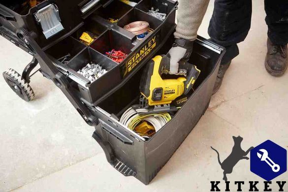 Ящик профессиональный FatMax Mobile Work Station Cantilever, размеры 549x733x413мм,с колесами STANLEY 1-94-210