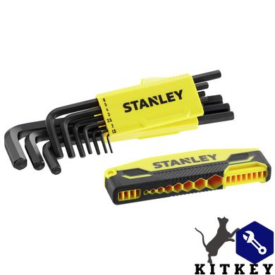 Набір з деcяти шестигранних метричних ключів HEX GRIP STANLEY 0-89-904