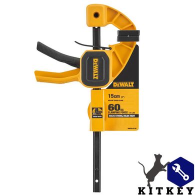 Струбцина М триггерная с максимальным усилием сжатия 63 кг DeWALT DWHT0-83139