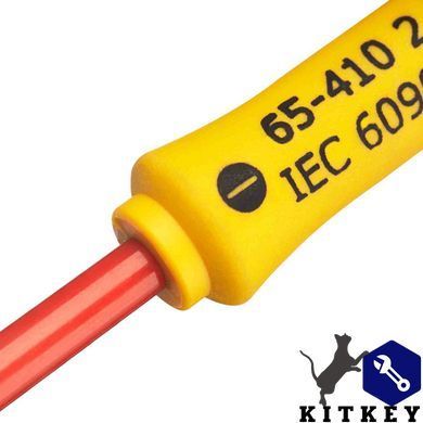Отвертка электрика FatMax VDE 1000V изолированная с жалом под шлиц SL2.5 длиной 50 мм STANLEY 0-65-410