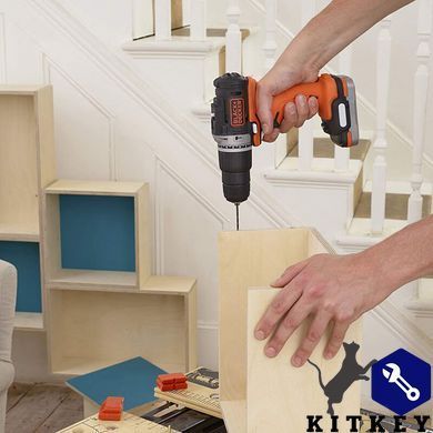 Дриль-шуруповерт акумуляторний безщітковий ударний BLACK+DECKER BDCHD12S1