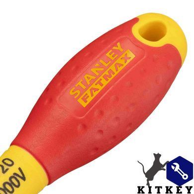 Отвертка электрика FatMax VDE 1000V изолированная с жалом под шлиц SL2.5 длиной 50 мм STANLEY 0-65-410