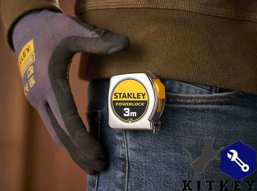 Рулетка вимірювальна Powerlock&reg; довжиною 3 м, шириною 12,7 мм STANLEY 0-33-238