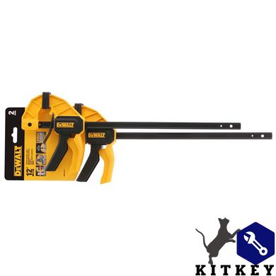 Струбцины М триггерные с максимальным усилием сжатия 63 кг, 2 шт DeWALT DWHT0-83158