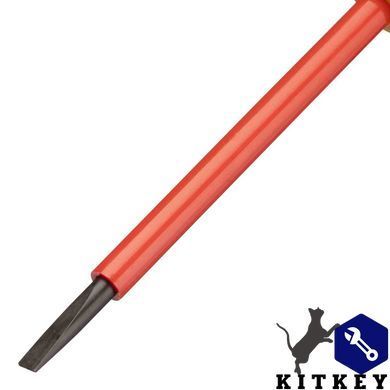Отвертка электрика FatMax VDE 1000V изолированная с жалом под шлиц SL3.5 длиной 75 мм STANLEY 0-65-411
