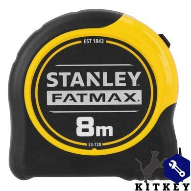 Рулетка измерительная FatMax Blade Armor длина 8 м, ширина 32 мм в корпусе из АВС-пластика STANLEY 0-33-728