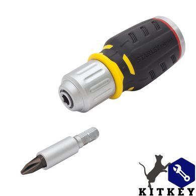 Отвертка - набор Stubby, реверсивная, с шестью сменными битами STANLEY FMHT0-62688