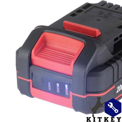 Акумулятор 20 В, Li-ion, 2.0 Аг, індикатор рівня заряду INTERTOOL WT-0340