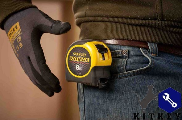 Рулетка измерительная FatMax Blade Armor длина 8 м, ширина 32 мм в корпусе из АВС-пластика STANLEY 0-33-728